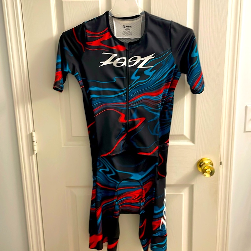 Zoot full zip Aero triathlon suit, large